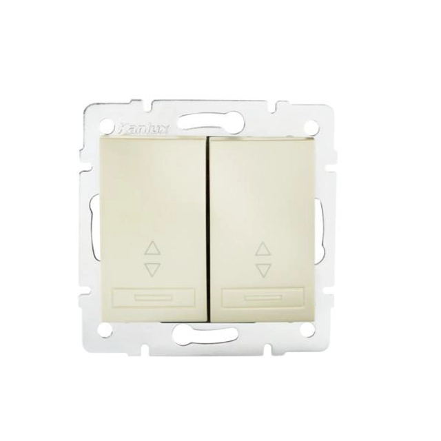 Kanlux 24955 DOMO Stair switch double - 6 + 6 - Pearl white