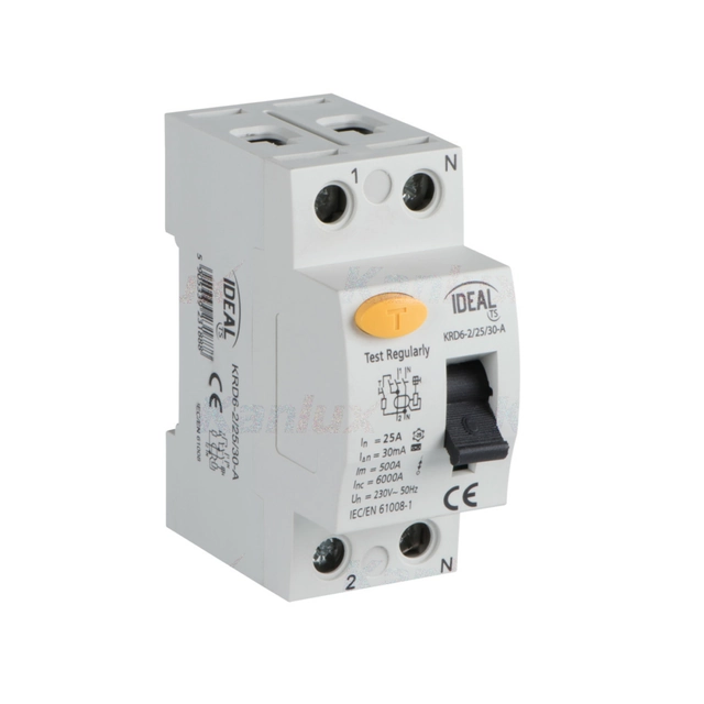 Kanlux Safety relay, 2P KRD6-2/25A