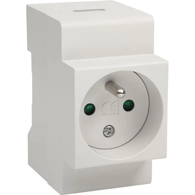 Kanlux Socket w/u 16A 250V balts DIN sliedei KMFS-16A (19490)