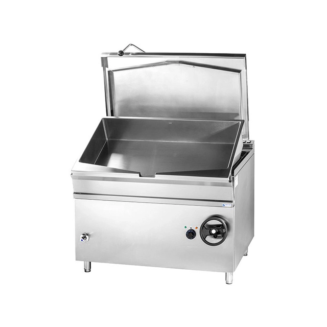 Kantelbare koekenpan, elektrisch, capaciteit 120l, 18 kW, bodem Inox, EBS120.912 Inox | Gastrometaal