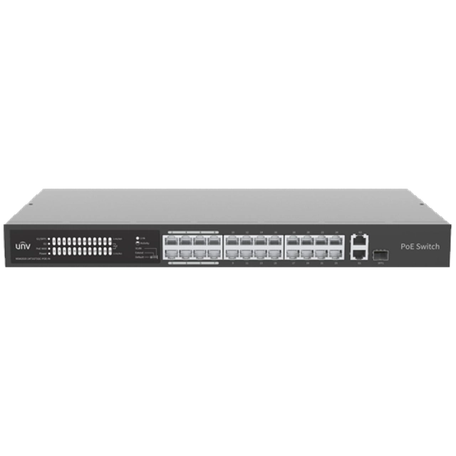 Kapcsoló 24 PoE portok, 1 Gigaethernet port, 1 Kombinált port - UNV NSW2020-24T1GT1GC-POE-IN