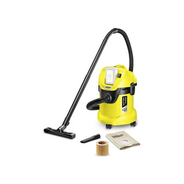 Karcher WD 3 Aspirapolvere senza filo a batteria 36 V | 17 l | L| Spazzola di carbone | Senza batteria e caricabatterie