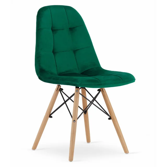 Καρέκλα DUMO - σκούρο πράσινο βελούδο x 1