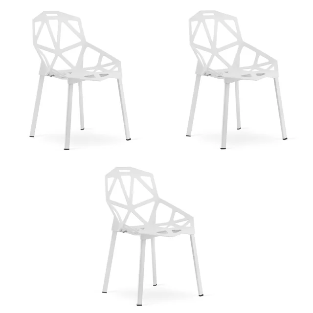 Καρέκλα ESSEN - λευκό x 3