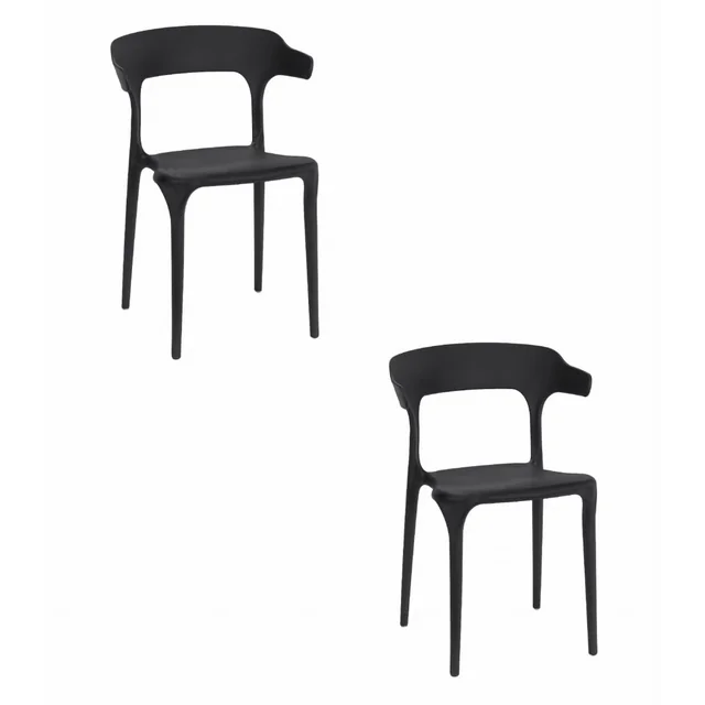 Καρέκλα ULME - μαύρη x 2