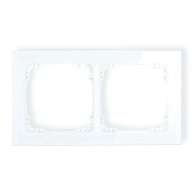 Karlik Deco 0-0-DRS-2 double universal frame, white glass effect