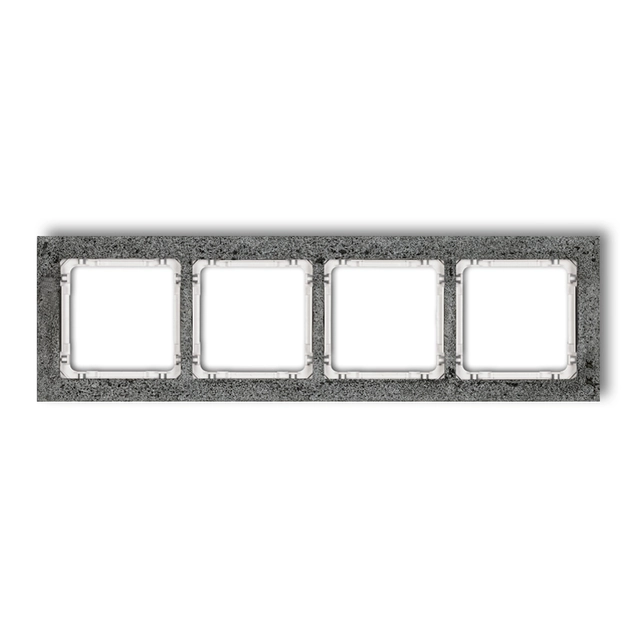 Karlik DECO 11-0-DRB-4 Quadruple universal frame - concrete (frame: anthracite; bottom: white)