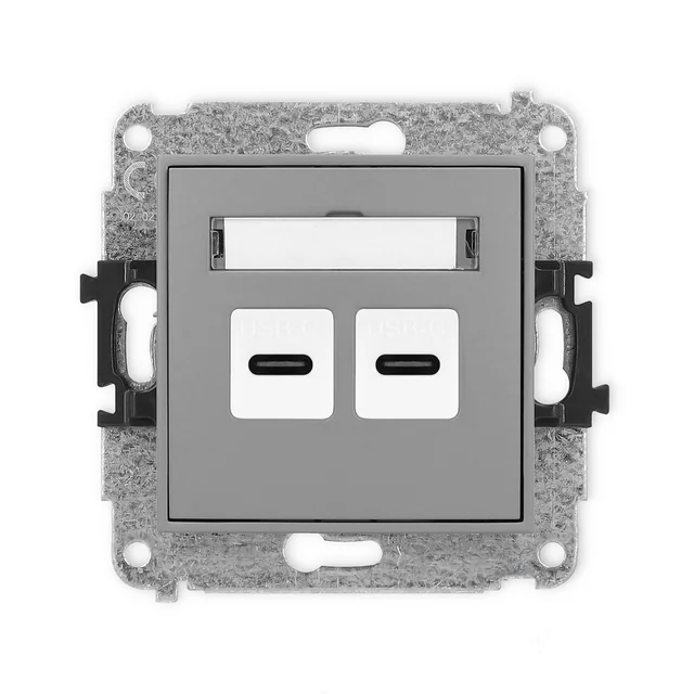 KARLIK Doppel-USB-Ladegerät 2x USB C, MAX 20W Farbe: Mattgrau