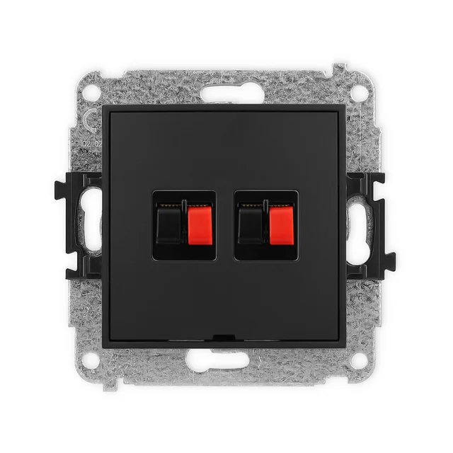 KARLIK Double socket for speakers, without description field Color: Matt black
