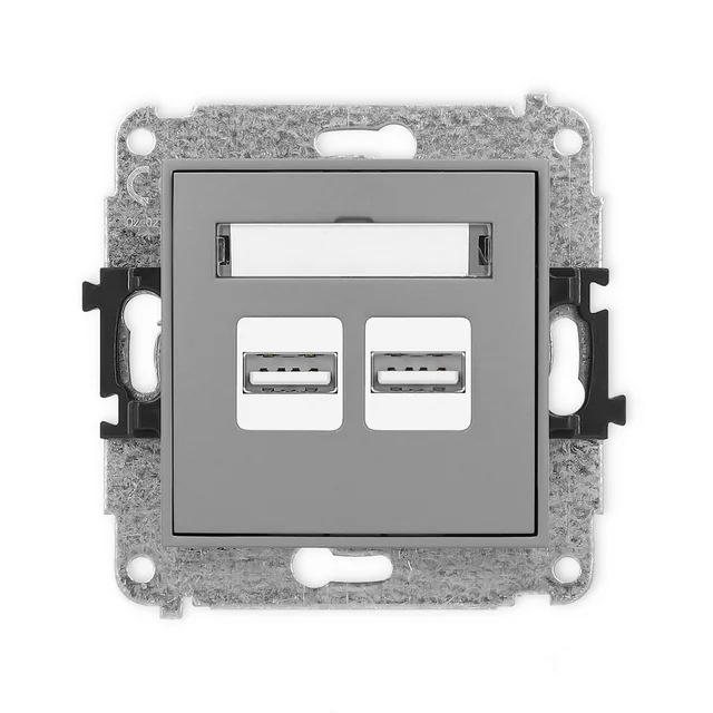 KARLIK Topelt-USB-laadija 2x USB-A, 15,5W MAX., 5V, 3,1A Värvus: matthall