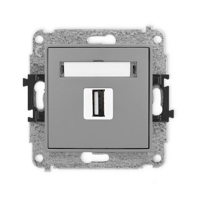 KARLIK USB socket AA 2.0 Color: Matt gray