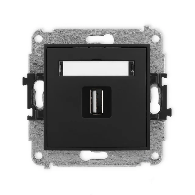KARLIK Zásuvka USB AA 2.0 Farba: Matná čierna
