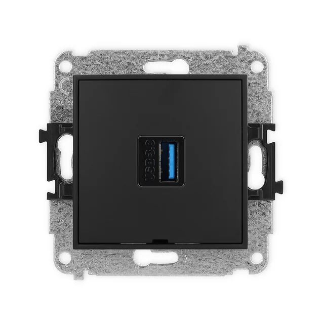 KARLIK Zásuvka USB AA 3.0, bez popisového poľa Farba: Matná čierna