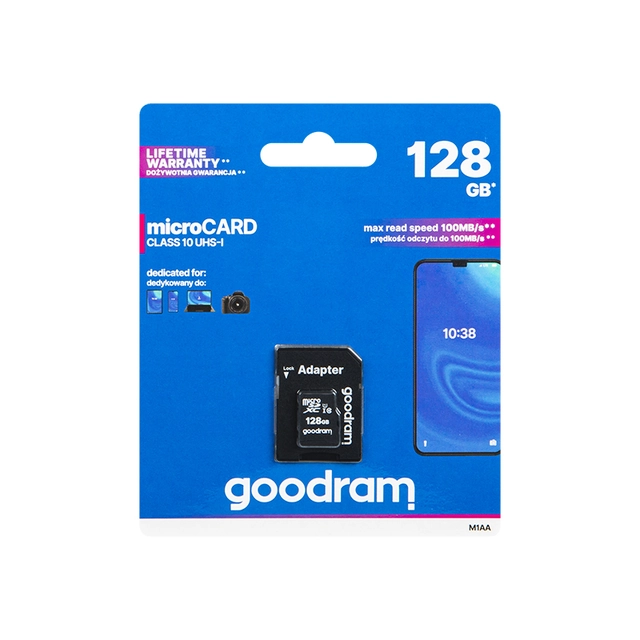 κάρτα microSDXC 128GB+adapter SD CL10