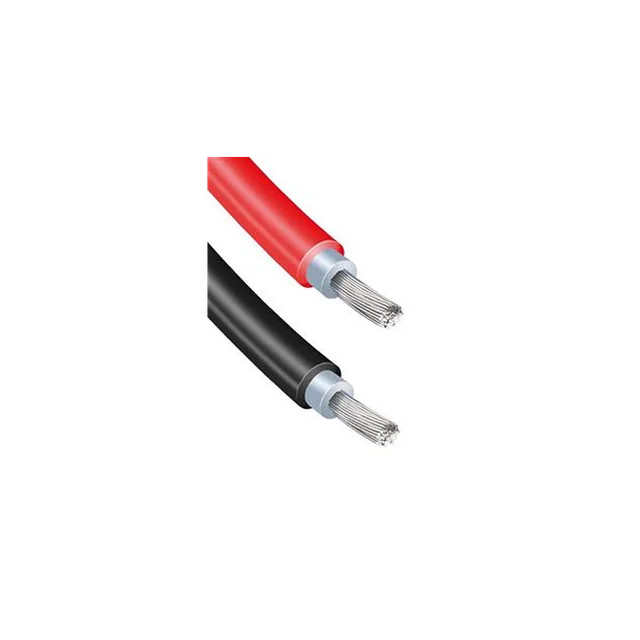 KBE Solar DB EN-Kabel 50618* PV1-F, doppelte Isolierung, 1x6 mm2 (rot)