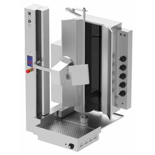 Kebab automat electric | giroscopii automate | sarcina 100 kg | 5 arzătoare | RODO5E