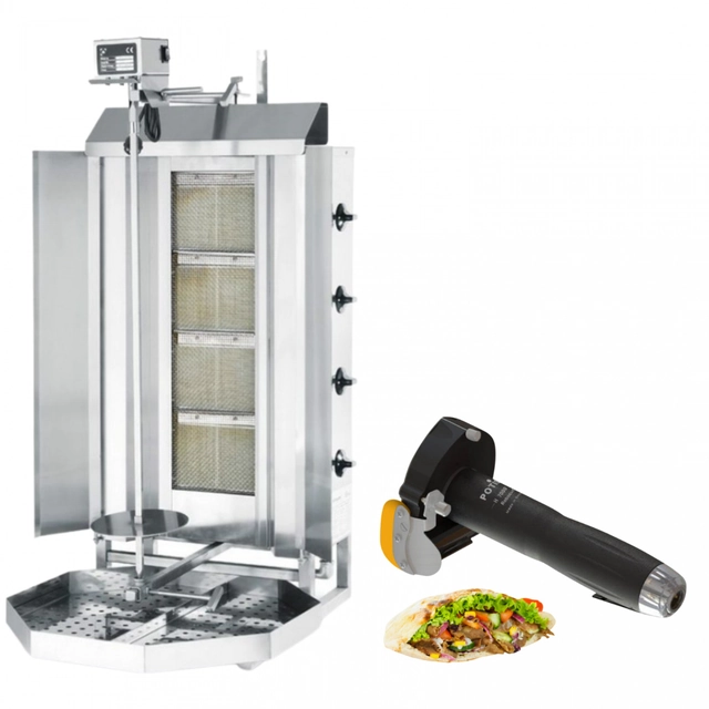 Kebab Devices Tostadora Hendi + Cuchillo eléctrico Potis H7000