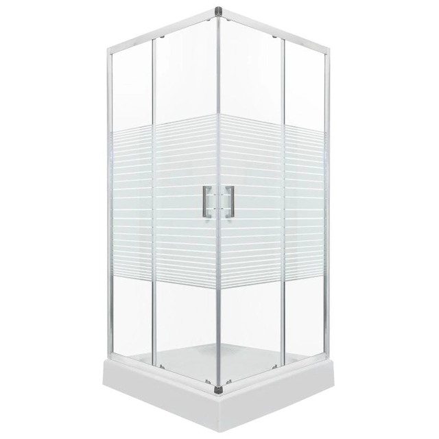 Kerra Madera STR SQ square shower cabin 90 with a shower tray