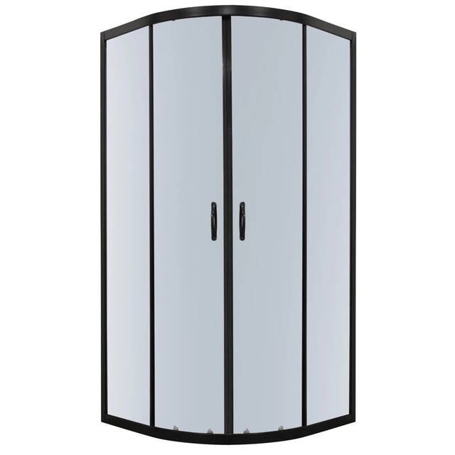 Kerra Tiara půlkruhová sprchová kabina, černá, 90 cm