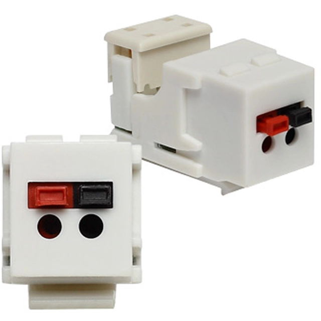 Keystone module - loudspeaker socket Series: KOS 45 Color: WHITE