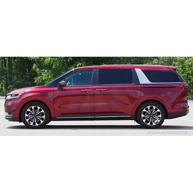 KIA CARNIVAL - CHROMOVÉ lišty na dekorativních chromových bočních dveřích