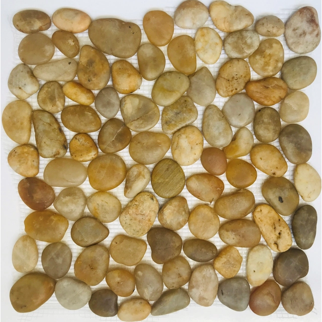KINGSTAR Kamenná mozaika žlutá - oblázek velký PT03