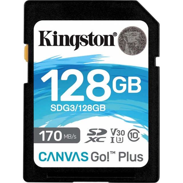 Kingston Canvas Go Plus/SDXC/128GB/170MBps/UHS-I U3 / Class 10