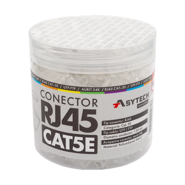 Kištukas RJ-45 UTP Cat.5e (100 pc) RJ45-CAT5E-JAR