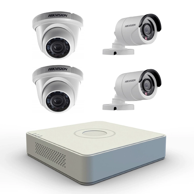 KIT 4 CÂMERAS DE VIGILÂNCIA HIKVISION