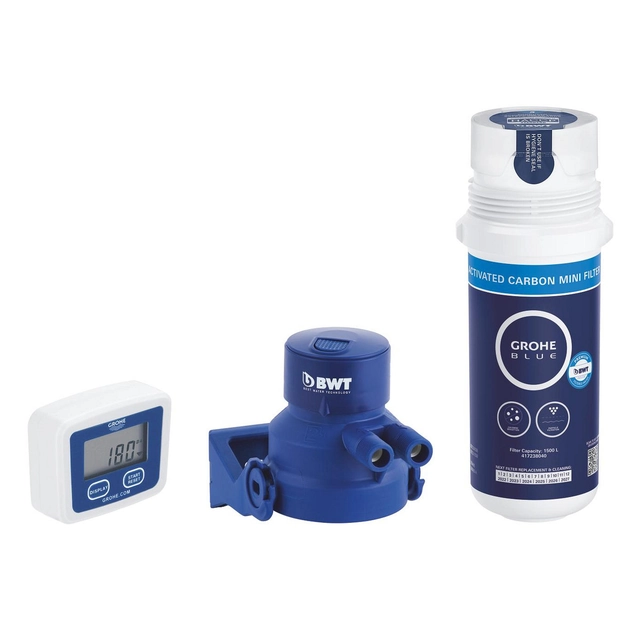 Kit avec mini filtre à charbon actif, efficacité1500 l Grohe Blue