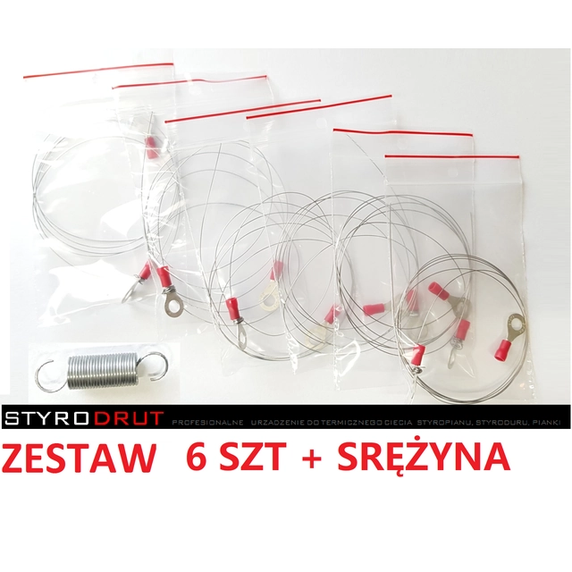 KIT DE FIOS 6 SZT - TNM , T 130/30 STYRO WIRE