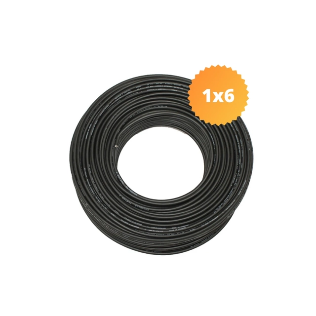 Kit solare cavo CC 6mm2 – 1 m - nero