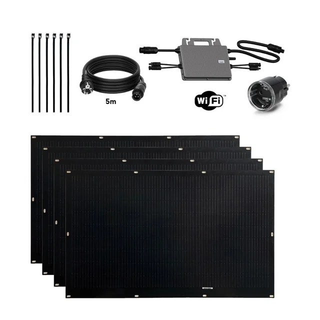 Kit solare Tornasol Energy Flex Full Black per autoinstallazione 800