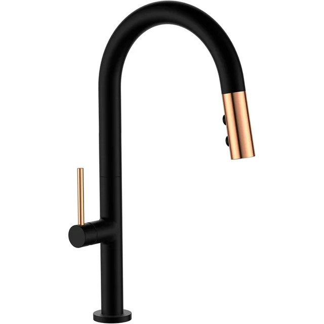 KITCHEN BATTERY REA APOLLO Black Rose Gold