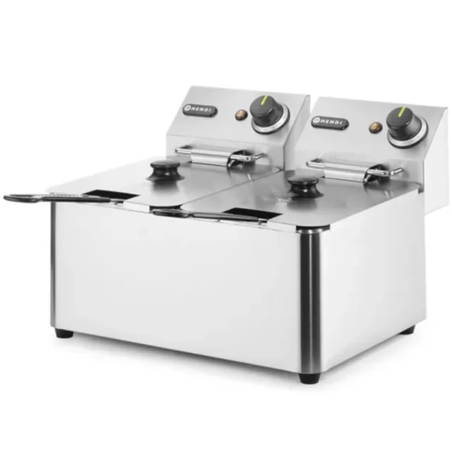 Kitchen Line Catering-Fritteuse 6kW 230V 2 x 4L - Hendi 205846