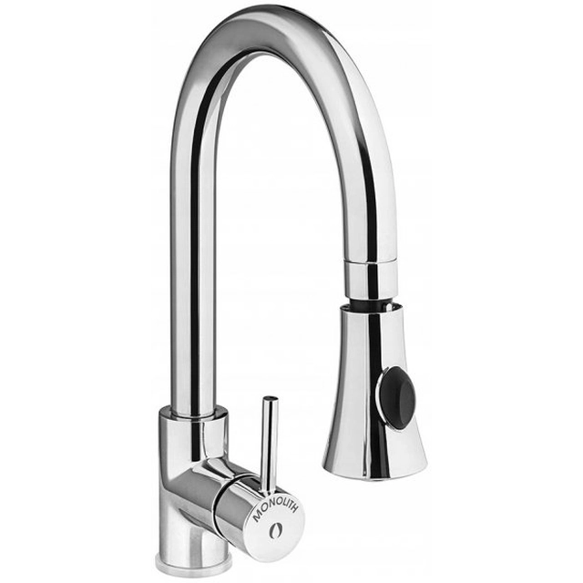 Kitchen mixer with shower - integrated hose - chrome-plated brass - hose 1200 mm MONOLITH 10360012 MO-TA-13