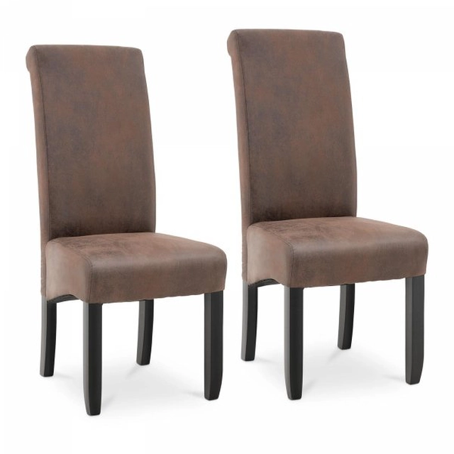 Klädd stol - brun - eko-läder - 2 st.FRÅN &amp; STARCK 10260165 STAR_CON_50