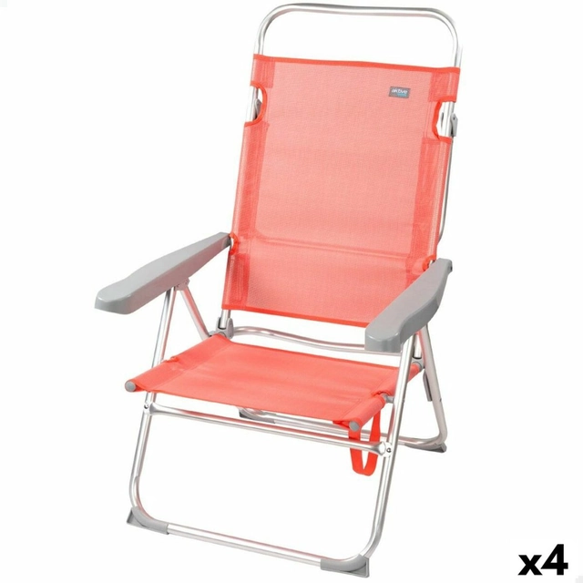 Klapstoel Actief Flamingo Koraal 48 x 99 x 57 cm (4 Stuks)