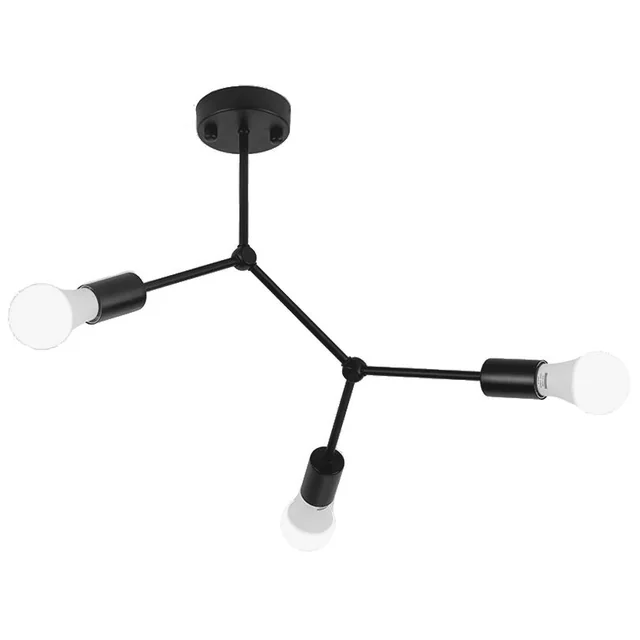 KLASICKÉ KOVOVÉ STROPNÉ LAMPA APP736-3C Čierna