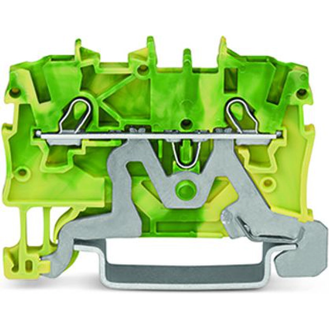 Клемен блок Wago Rail 2-przewodowa 1,0mm2 жълто-зелен TOP JOBS (2000-1207)
