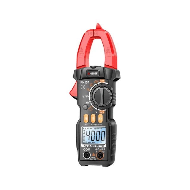 Klemmemåler, digitalt multimeter PN107, automatisk detektering, ANENG