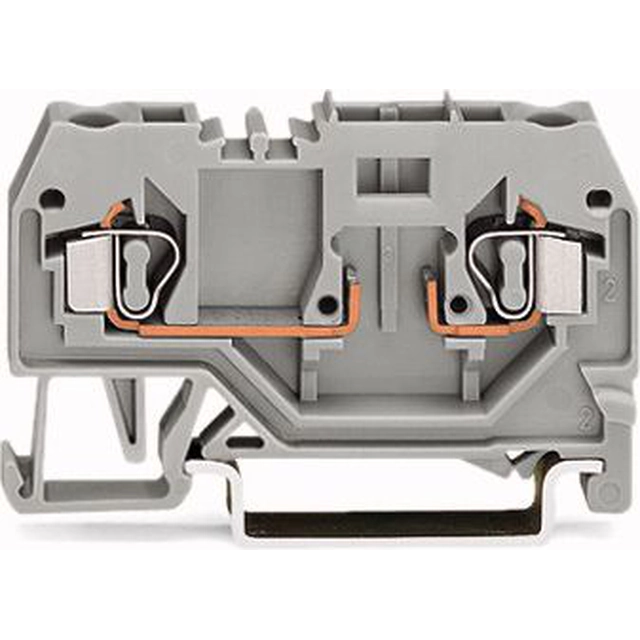 Клемник Wago 2-przewodowa 4mm2 сірий (281-916)