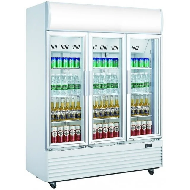 Kølemontre med glas 1300L Frost LG 1300F SØLV 5902175819171