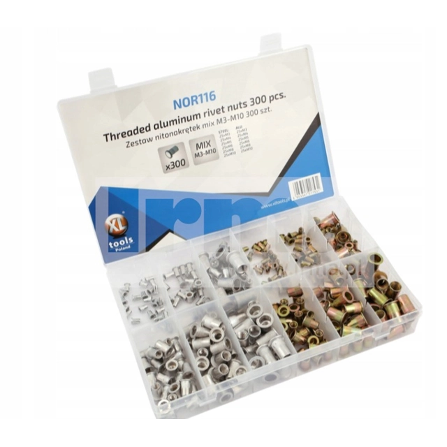 Klinknagel Noten M3-M10 SET 300 PCS.BOXX