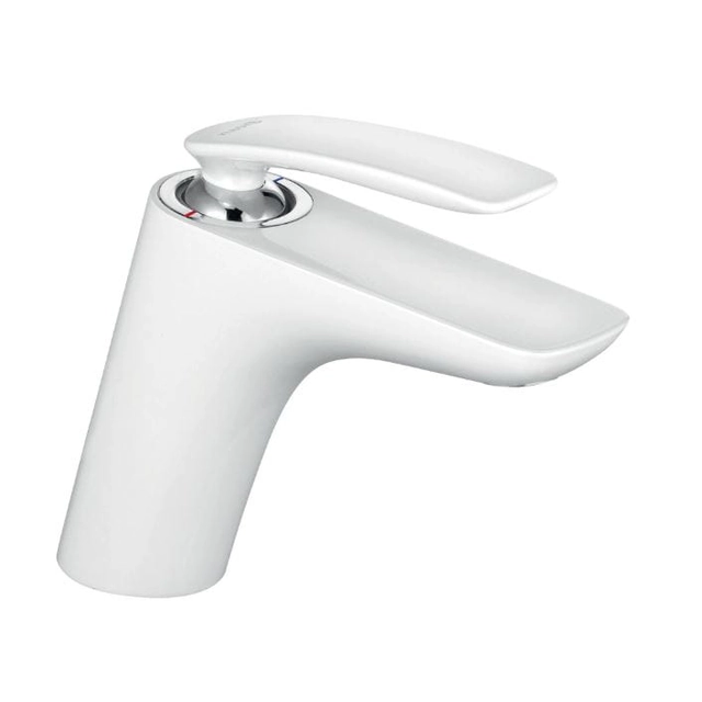 Kludi Balance grifo para lavabo de pie blanco/cromo 520269175