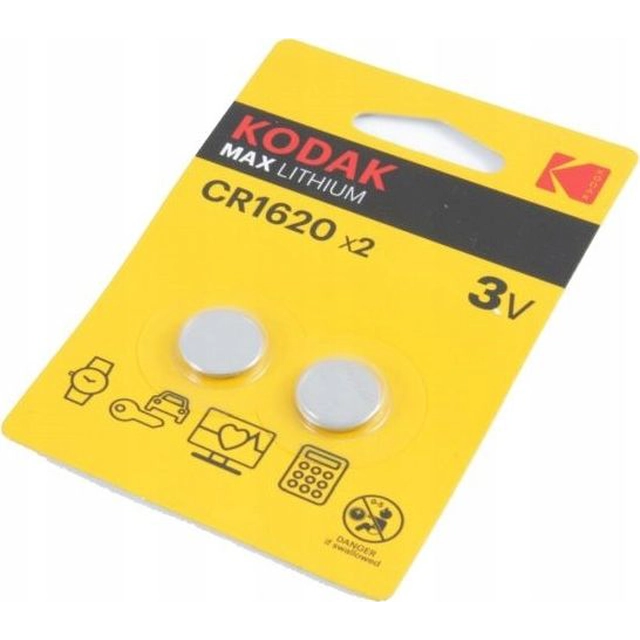 Kodak Batteri Max CR1620 2 stk.