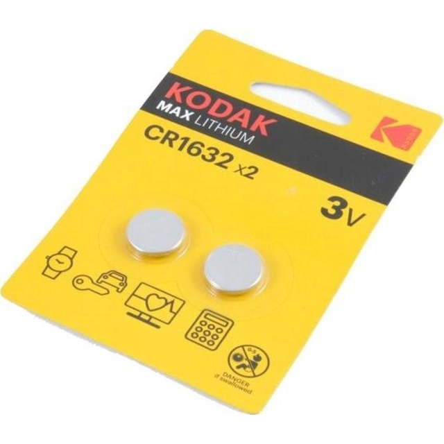 Kodak Batteri Max CR1632 2 stk.