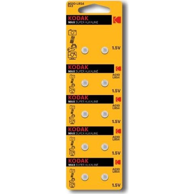 Kodak Battery Max LR54 10 kpl.