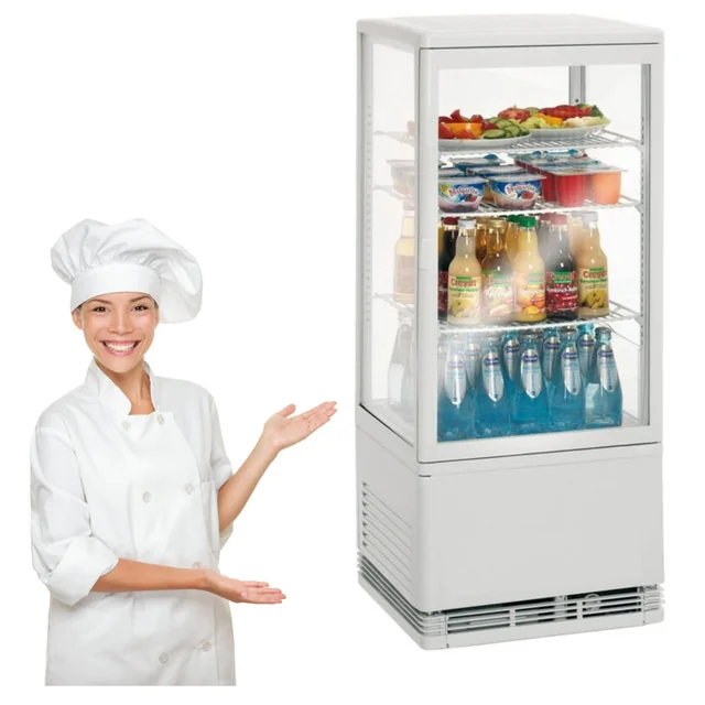 Koelvitrine RT-78L Wit 42,8x38,6x96 cm - Perfect voor presentaties