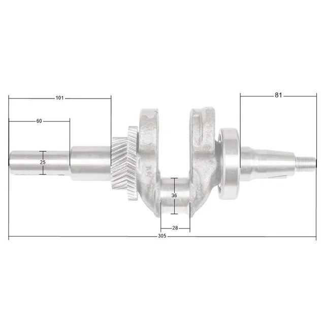 Колінчастий вал Loncin G340F G340FD G390F G390FD LC188F ОРИГІНАЛЬНА ЧАСТИНА 130290067-0001